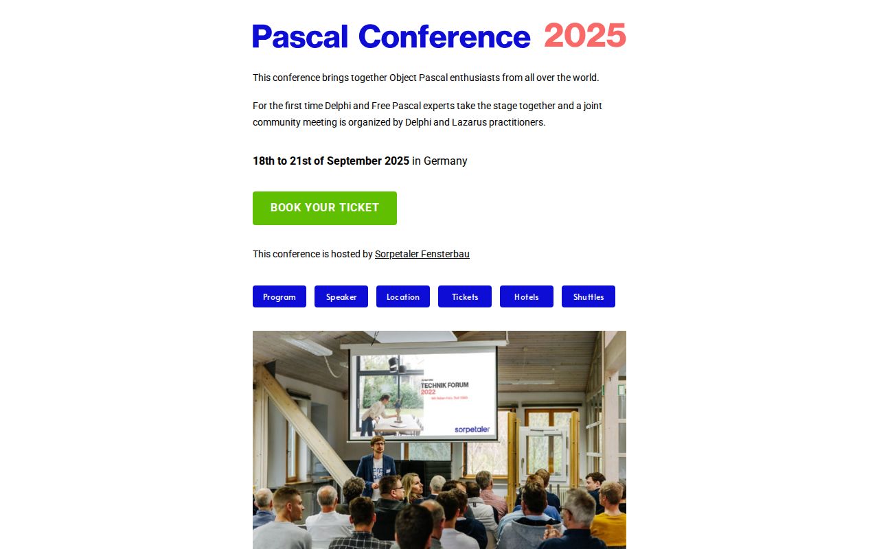 Pascal Conference 2025